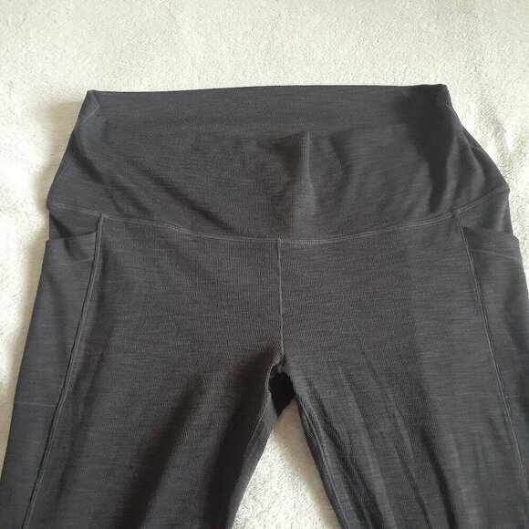 Prana Women's Size 2X Dark Gray Becksa Ribbed Comfort Fit Pockets 7/8 Leggings - Picture 5 of 13